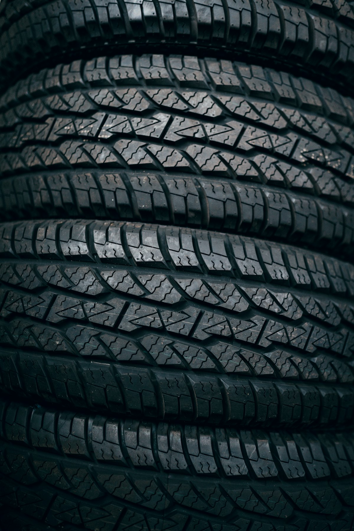 Close-up stack of tire tread for tire shopping at Best Tires
